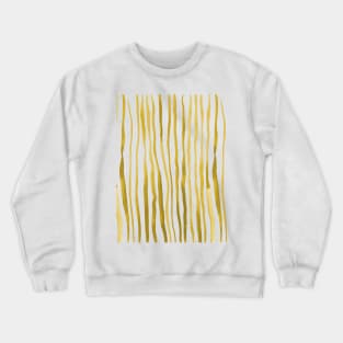 Vertical watercolor lines - yellow Crewneck Sweatshirt